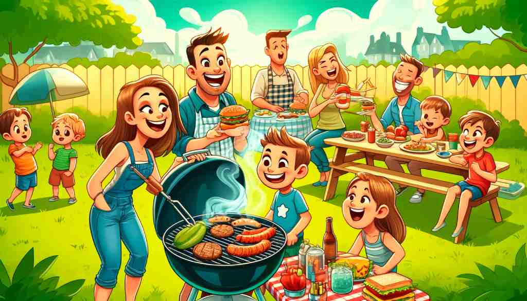 Asado Familiar Dibujo