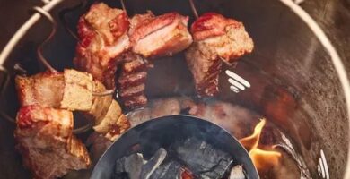 Asador Con Ahumador y Lleno de Carne